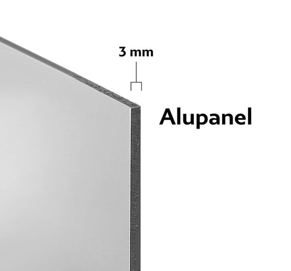 Alupanel Dibond 3 mm skylt Åtta.45 Tryckeri