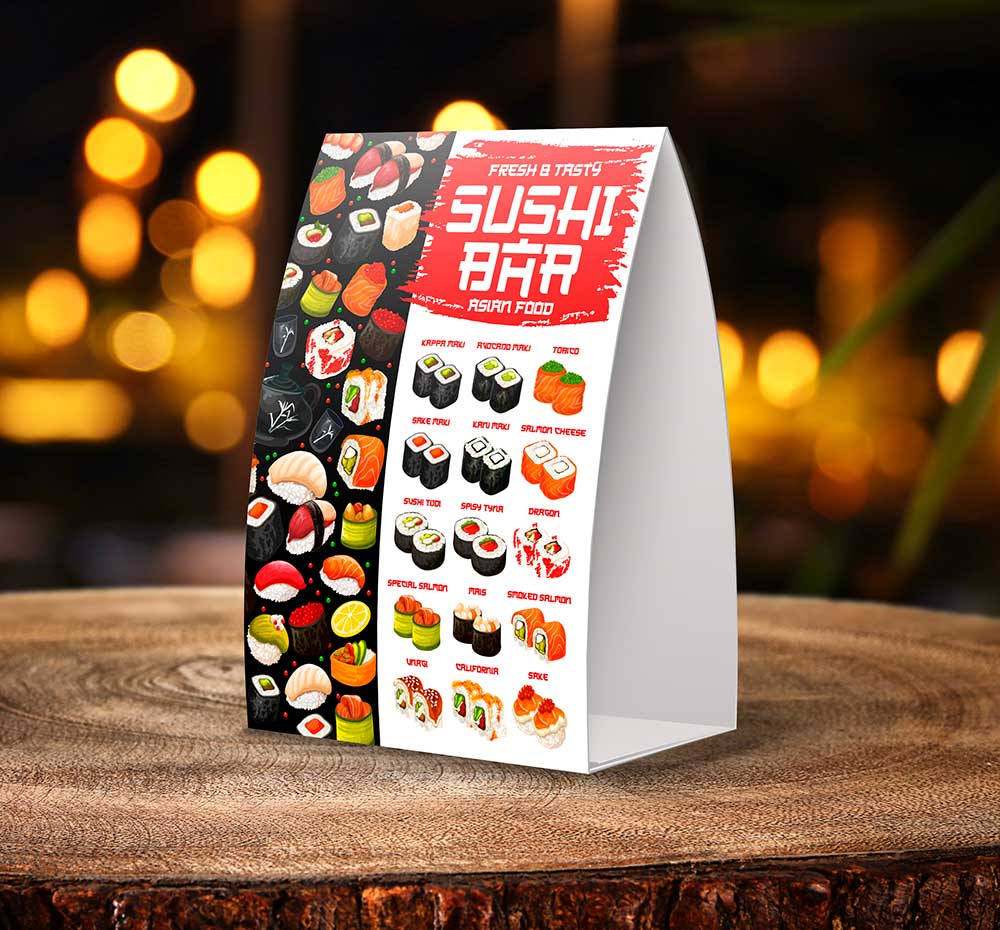 Table Tent Menu | Åtta.45 Print Shop