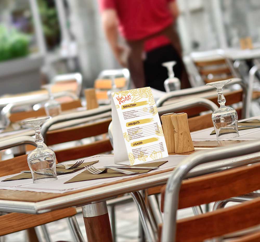 Table Tent Menu | Åtta.45 Print Shop