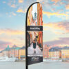 Beachflagga Åtta45 Tryckeri Print display